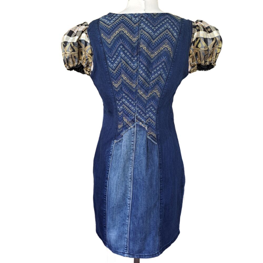 Desigual Upcycled Elda Denim Patchwork Dress Size… - image 7